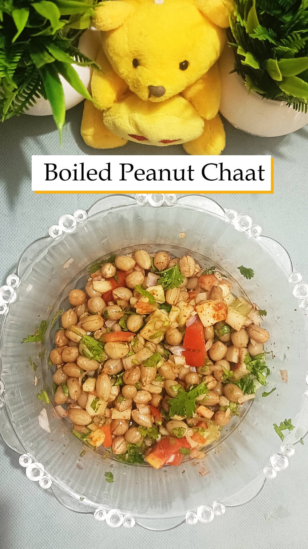 Boiled Peanut Chaat recipe